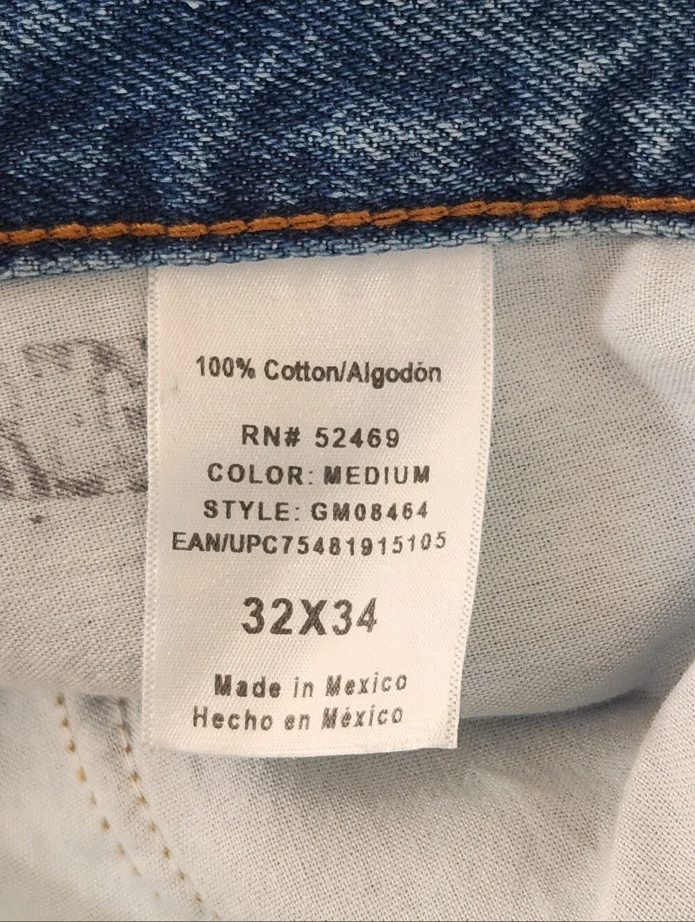 George Mens Medium Wash Straight Leg Jeans Size 32 x 34 NWOT